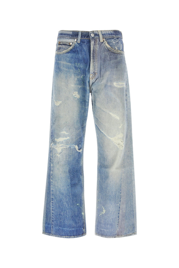 Digital Denim Print Cotton Jean
