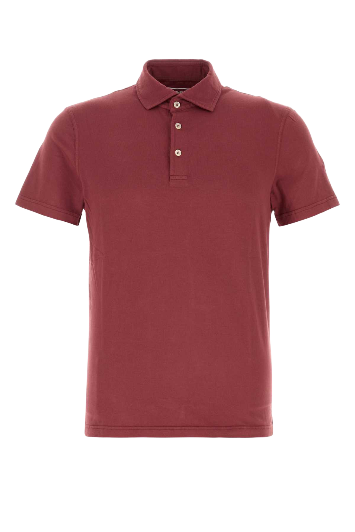 Tyrian Purple Stretch Cotton Polo Shirt Cicliegia Exterior: Elastane