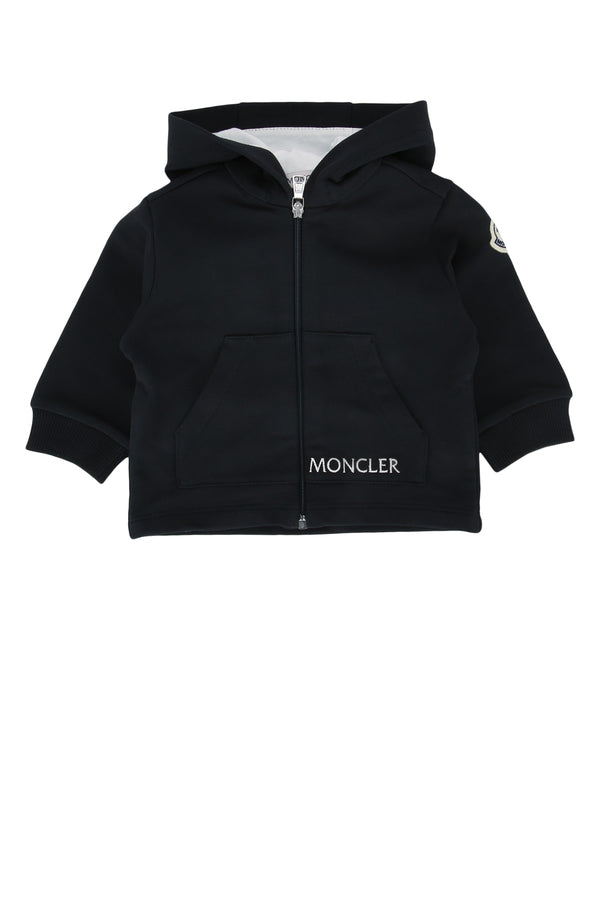 Moncler Jr Clothing 95% Cotton sweatshirt in black