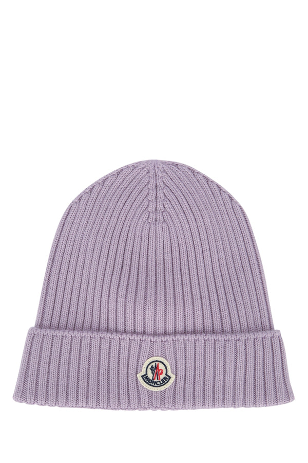Moncler Jr HAT 100% Virgin Wool beanie in purple