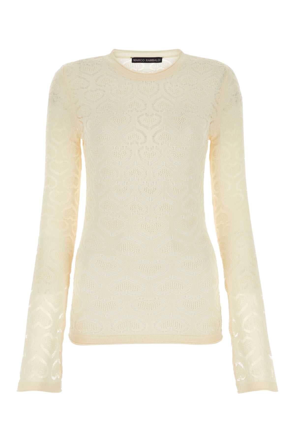 Ivory Lace Top White Exterior: Viscose Nylon Maglie