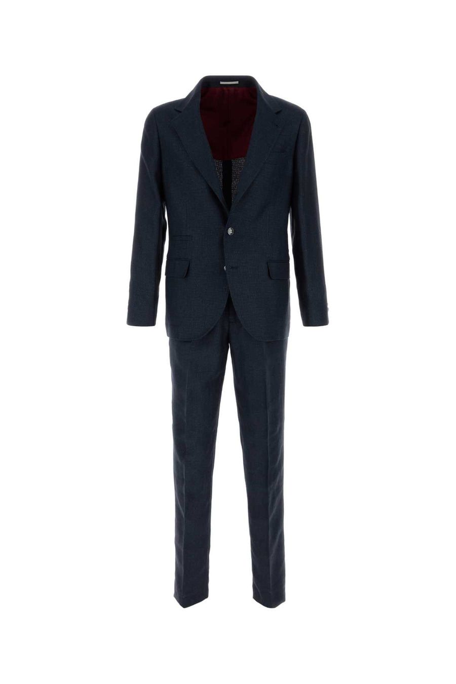 Brunello Cucinelli 49% Silk pant suit in navy