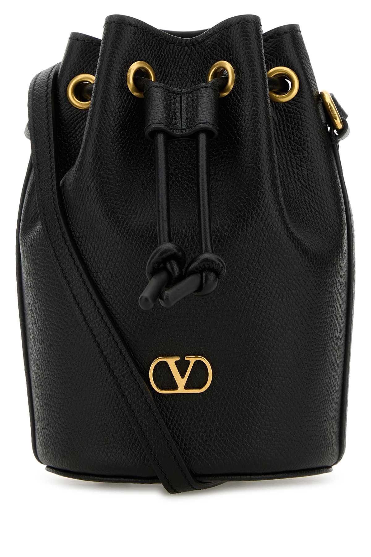 Black Leather Bucket Bag Nero Borse A Secchiello