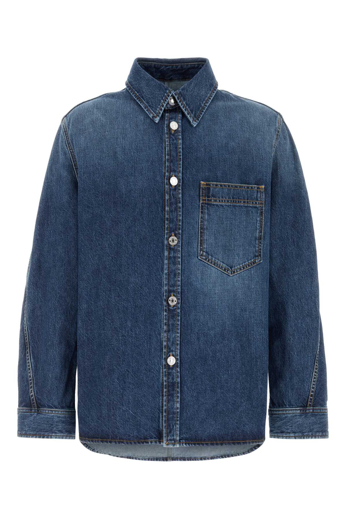 Denim Shirt Darkblue Exterior: Cotton Camicie