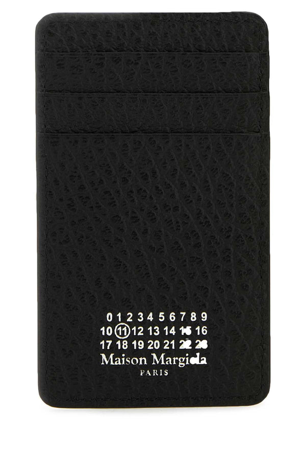 Black Leather Card Holder Exterior: Portafogli
