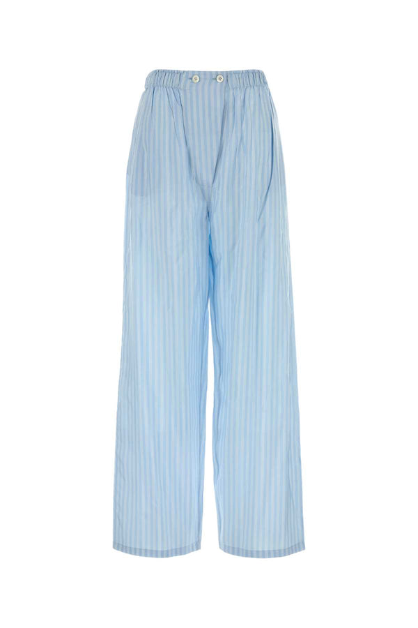 Prada 100% Silk trousers in blue