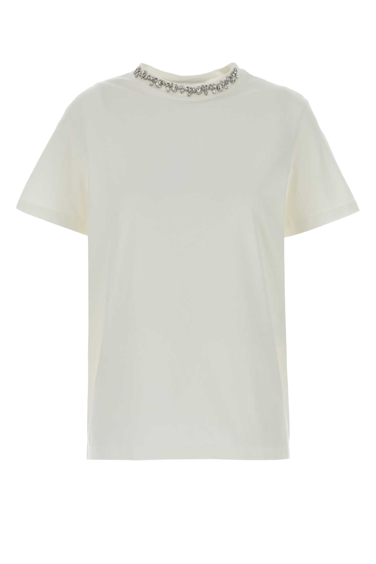White Cotton T-Shirt Vintagewhite Exterior