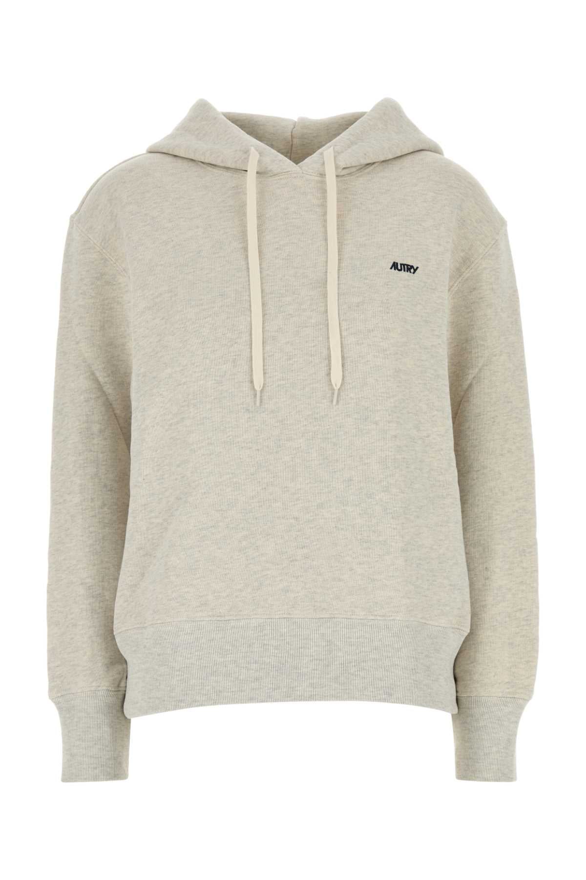 Melange Light Grey Cotton Main Wom Sweatshirt A2jm Exterior: Felpe