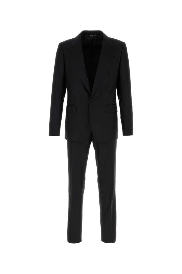 Black Wool Blend Suit Nero Abiti