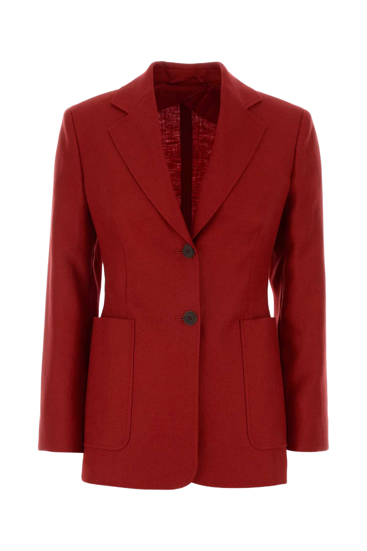 Red Linen Volonta Blazer Rosso Exterior: Giacche E Gilet