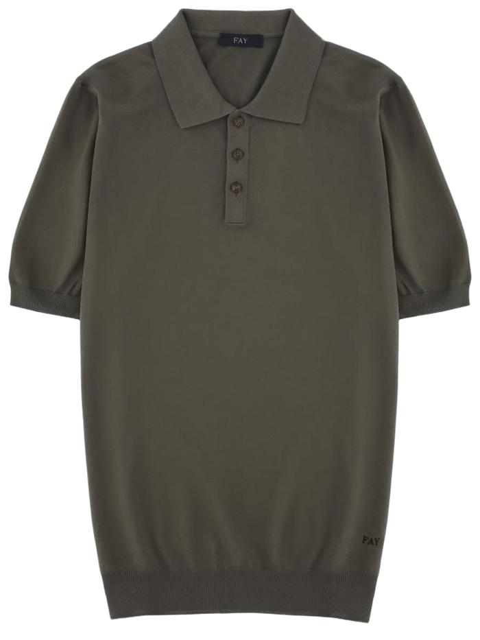 Cotton Polo Military Green Shirts