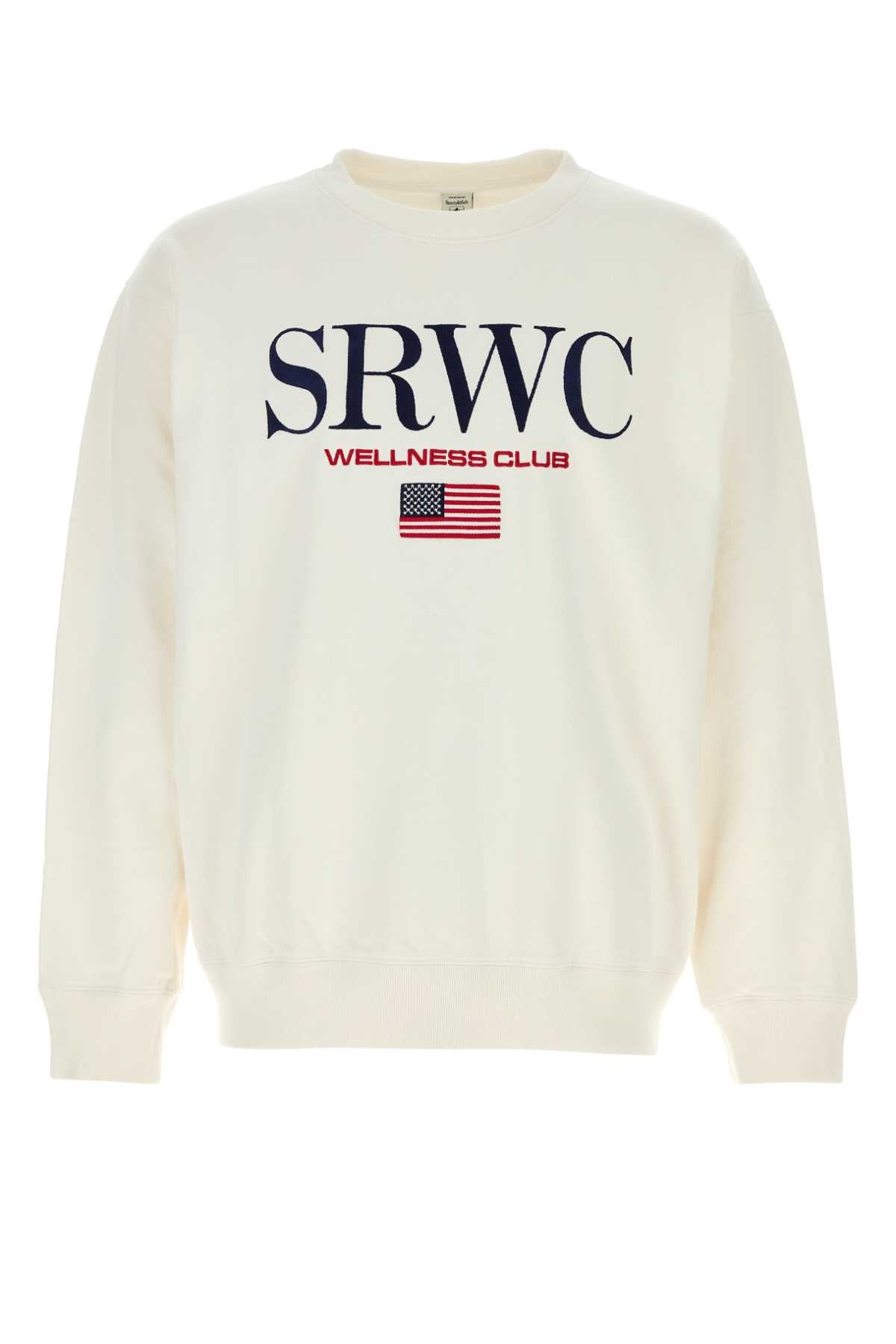 White Cotton Sweatshirt Exterior: Felpe