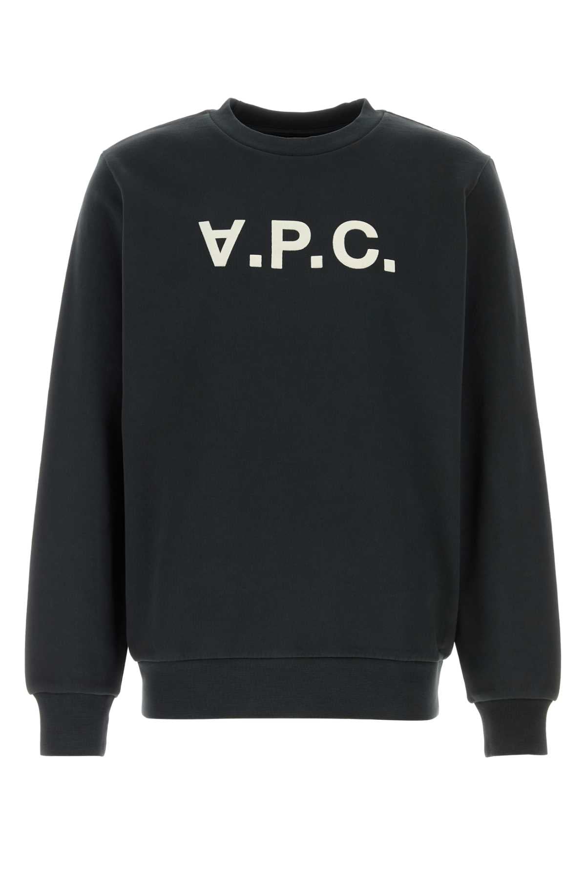 Slate Cotton Sweatshirt Noirblanccasse Coton Biologique Felpe