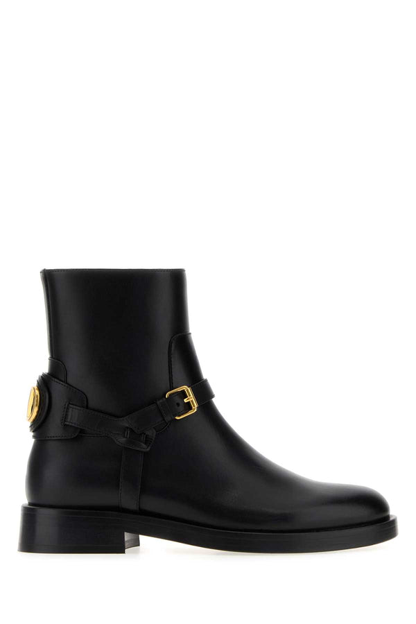 Valentino Garavani Vlogo Leather ankle boot in black