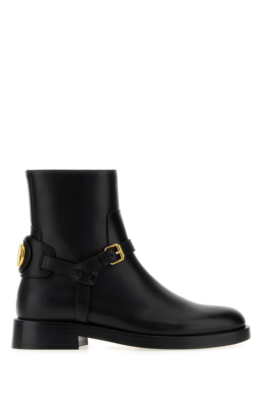 Valentino Garavani Vlogo Leather ankle boot in black
