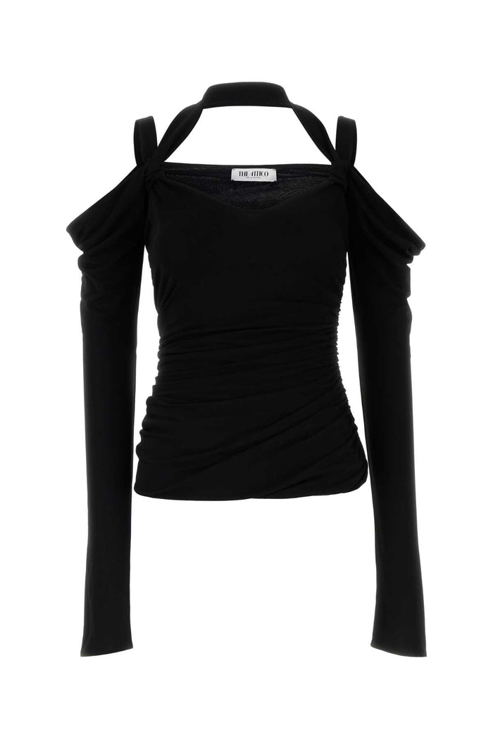Black Crepe Top Maglie