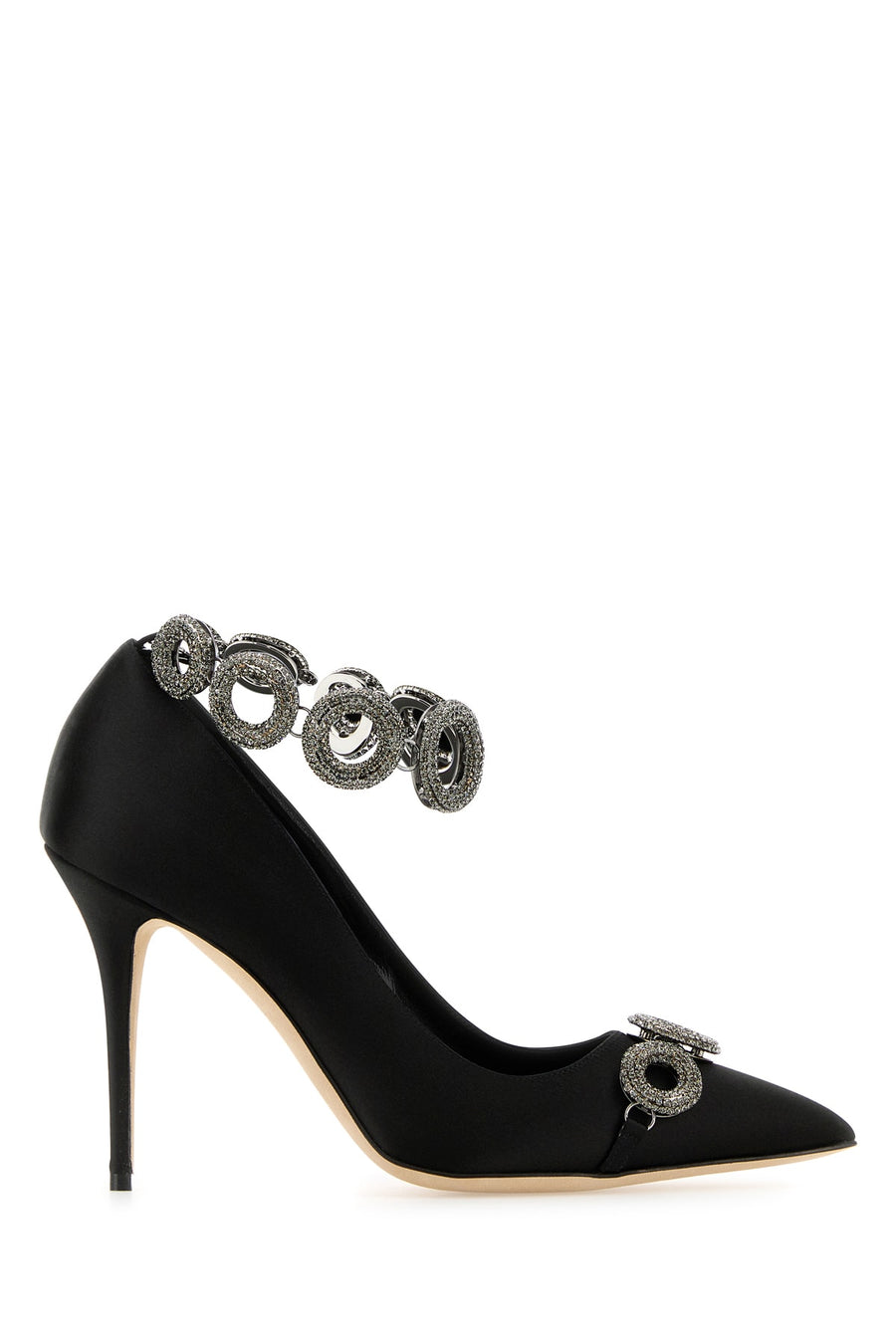 Manolo Blahnik Blck 100% fabric (72% viscose heel pump in black