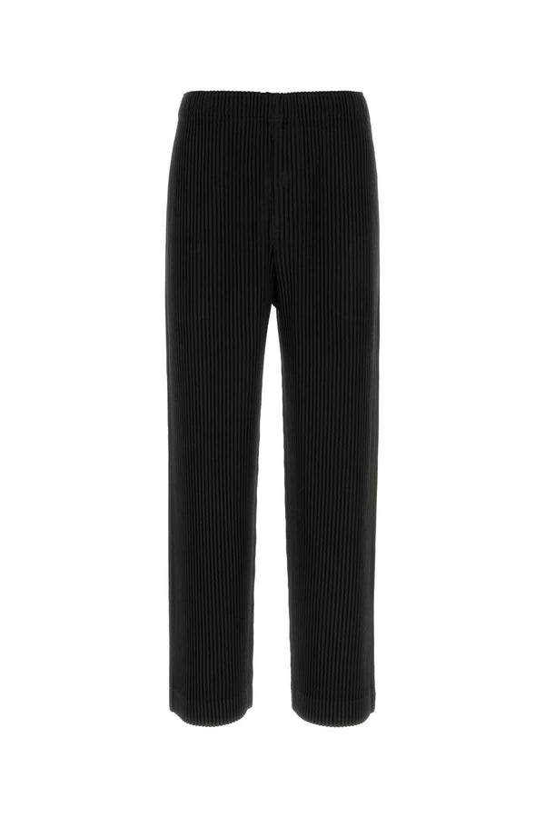 Homme Plisse' Issey Miyake Pleats 100% Polyester trousers in black