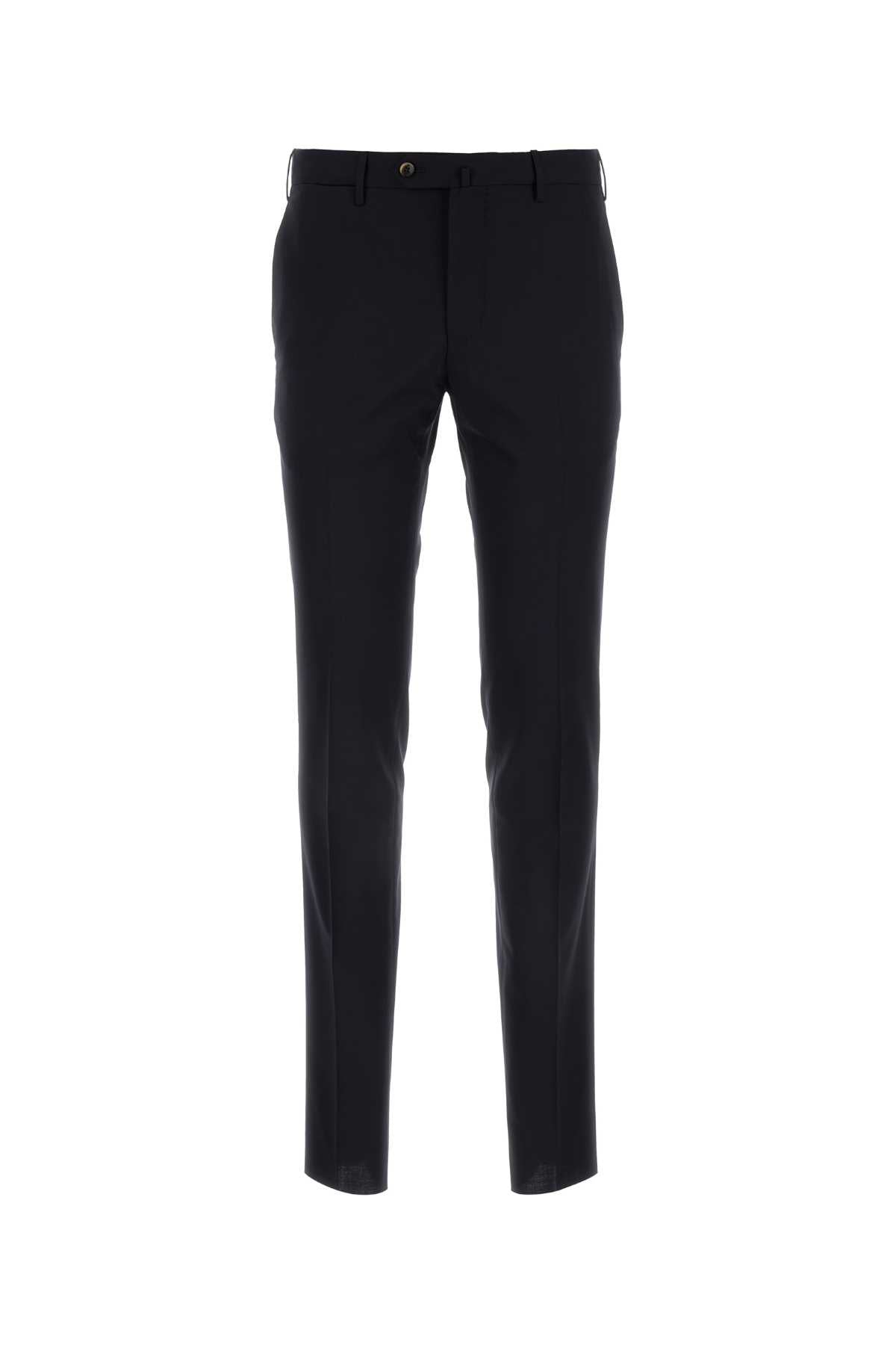 Midnight Blue Stretch Wool Pant Bluscuro Pantaloni
