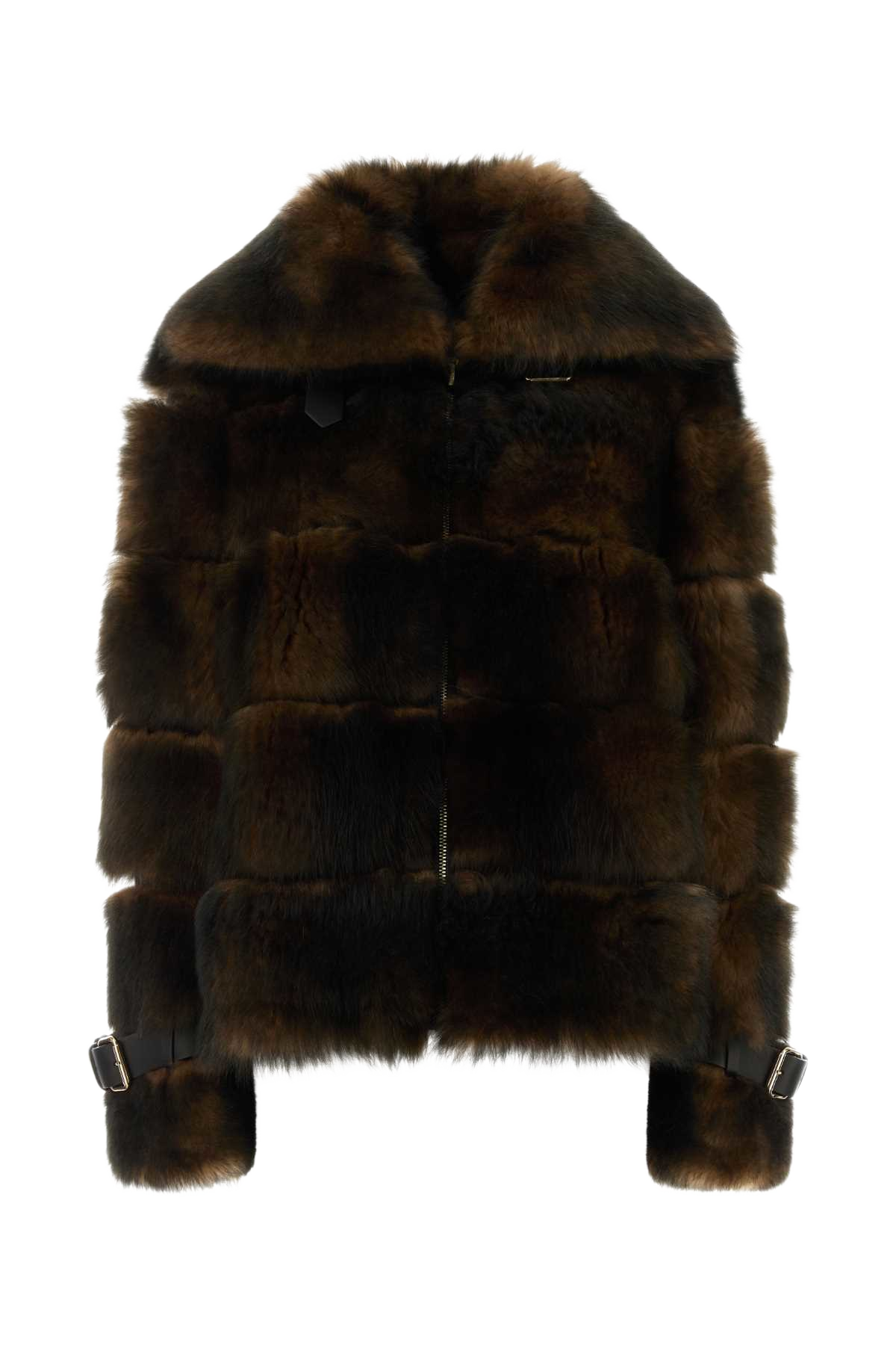 Brown Fur Black Exterior: Shearling Pellicce
