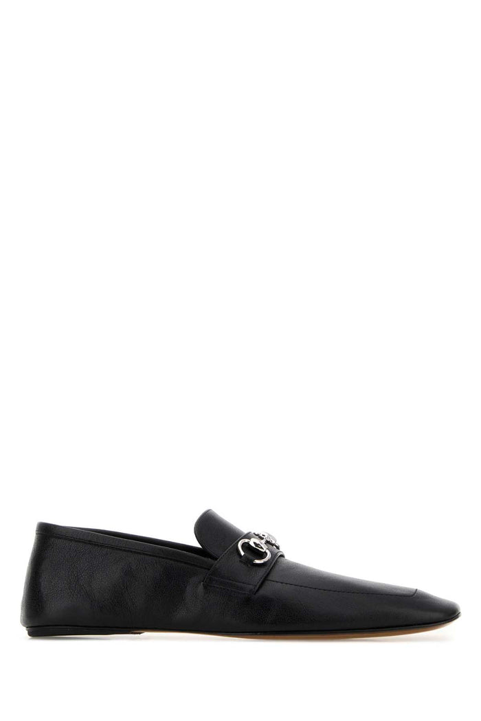 Black Leather Loafers Calf Skin Mocassini