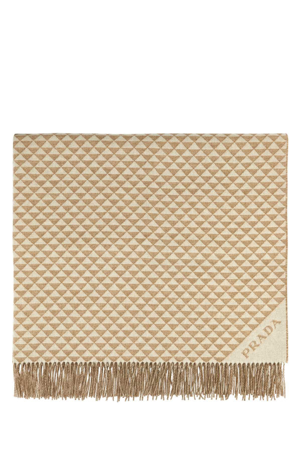 Prada 90% Wool shawl in beige