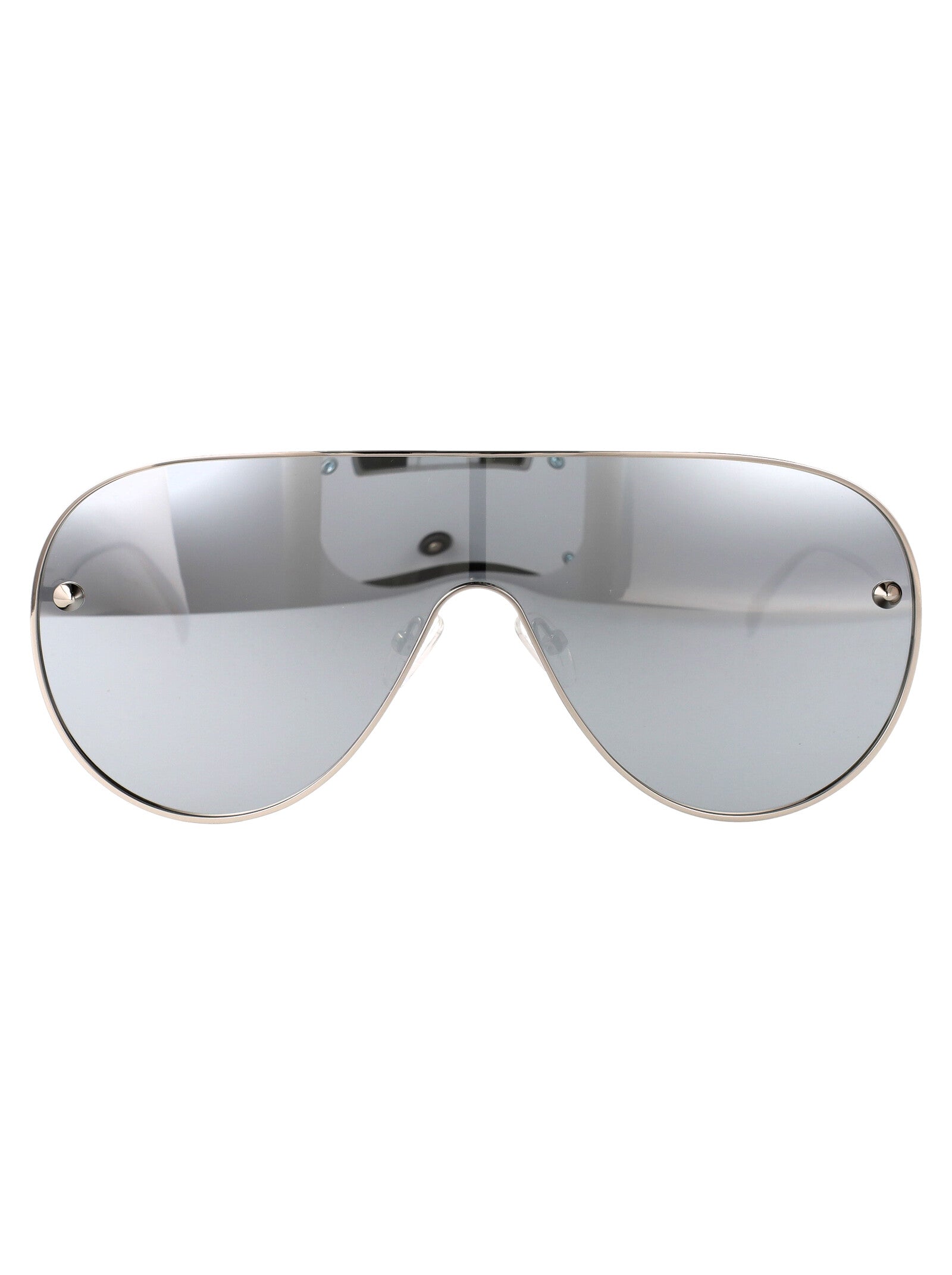Silver-silver-silver Metal Sunglasses