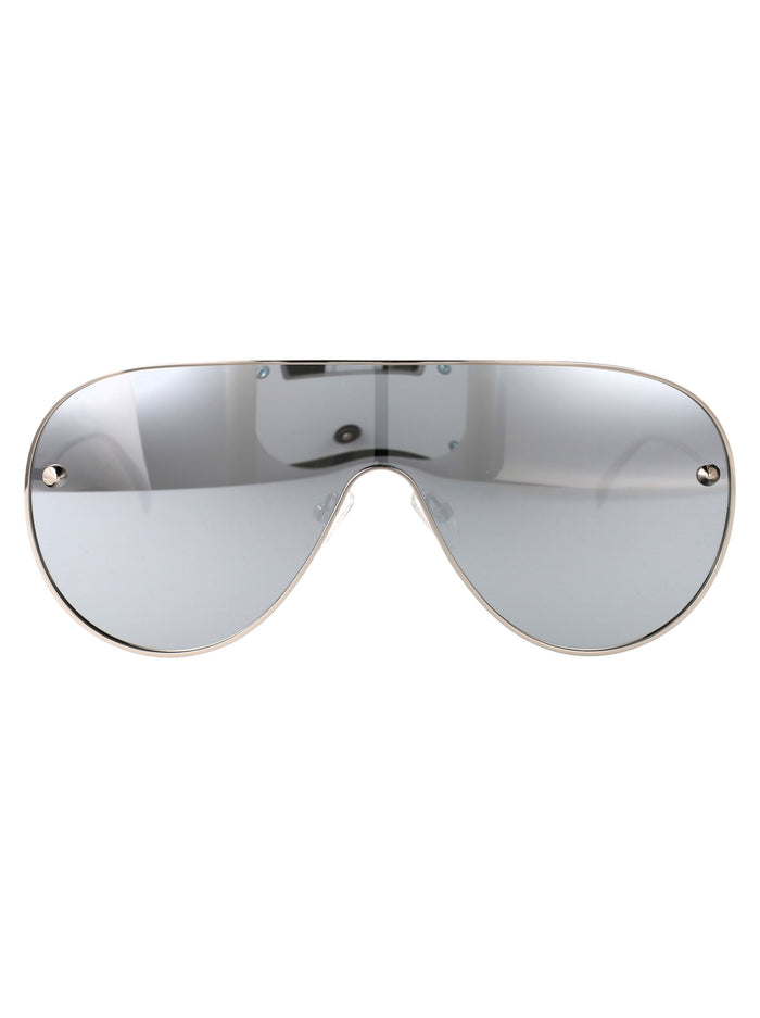 Silver-silver-silver Metal Sunglasses