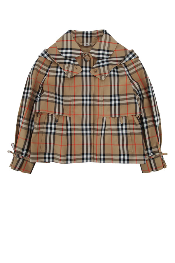 Burberry Jr Kimberley 100% cotton jacket in beige