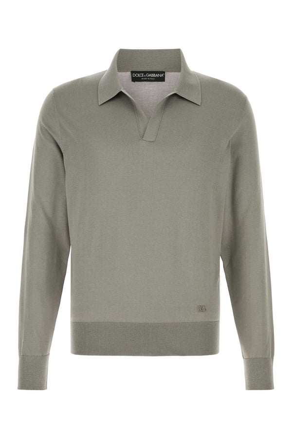 Dolce & Gabbana 100% Silk polo in beige