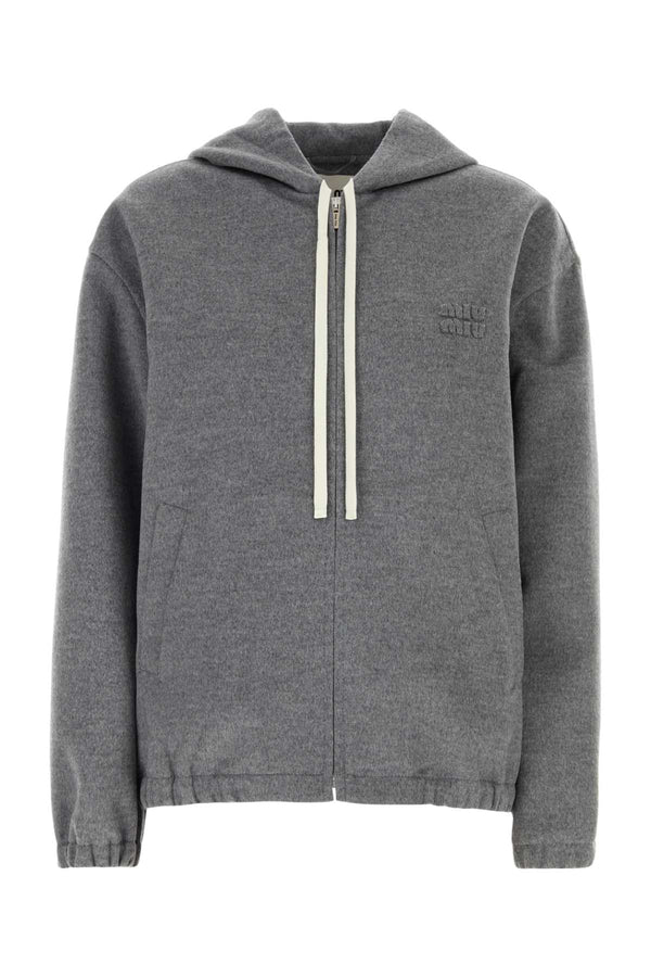 Miu Miu 90% Virgin wool jacket in gray