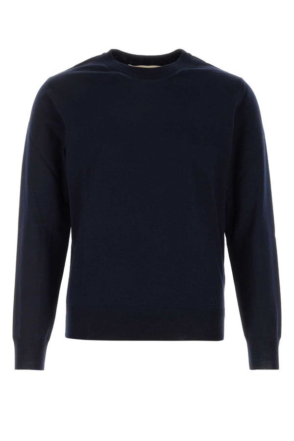 Valentino Garavani Vlogo 100% Wool sweater in navy