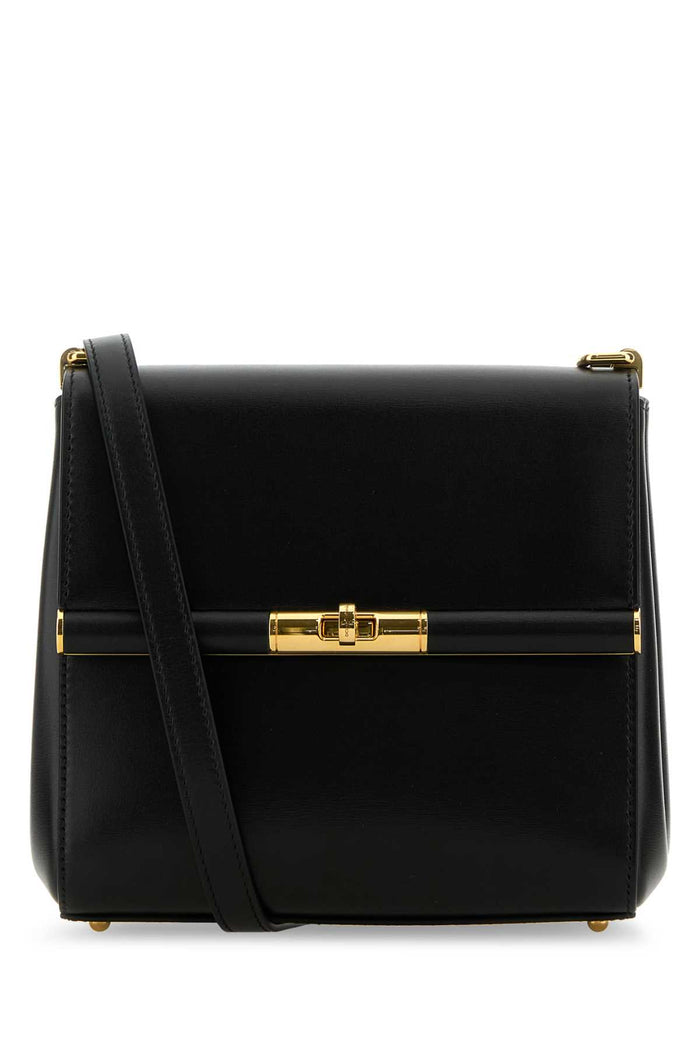 Black Leather Marlene Crossbody Bag Nero Borse A Tracolla