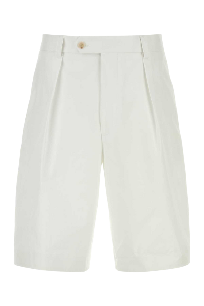 White Cotton Bermuda Shorts Exterior