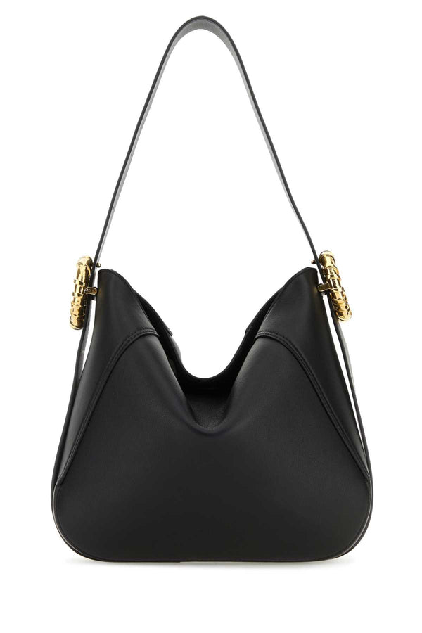 Lanvin 100% Calf Finishing: Golden brass shoulder bag in black