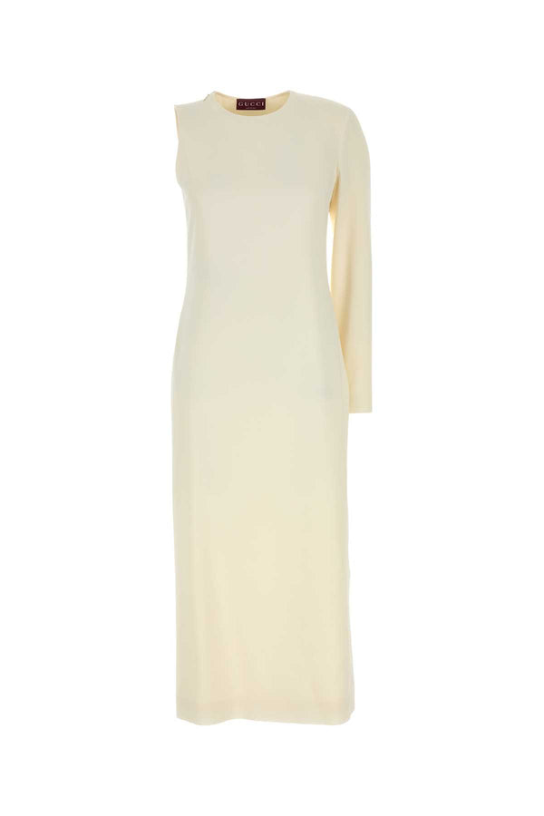 Gucci Exterior: 53% Acetate 47% Viscose. Lining: 75% Acetate 25% Silk dress in ivory