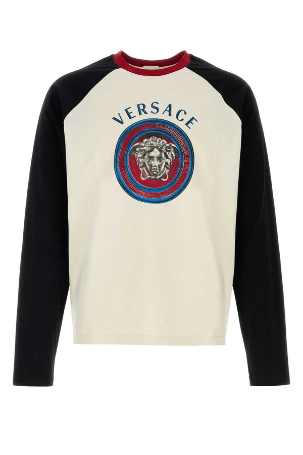 Versace Outer Fabric: 100% Cotton; Trim: 99% Cotton t-shirt in white