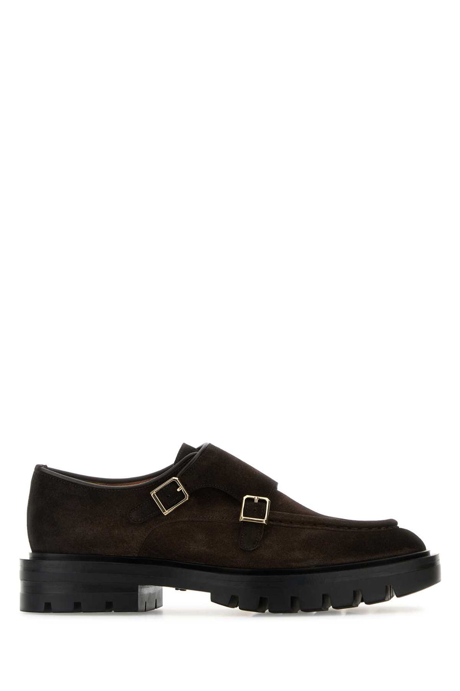 Santoni Doppia Exterior: 100% Suede; Interior: 100% Leather; Sole: Rubber loafer in brown