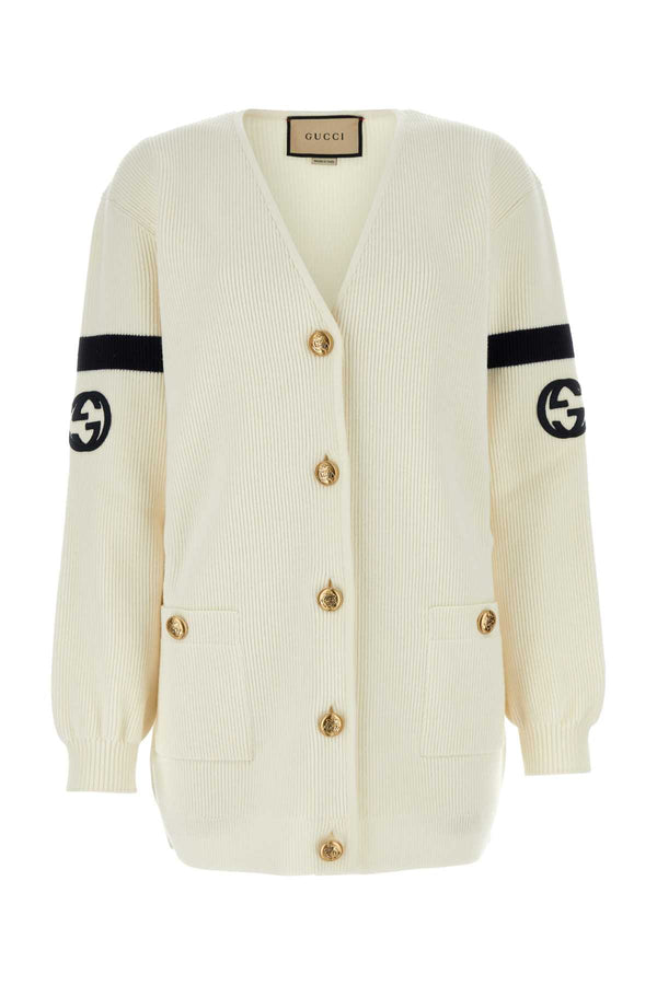 Gucci 88% Wool cardigan in white