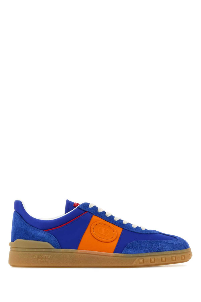 Electric Blue Suede And Fabric Upvillage Sneakers Acidbluenewzafpumpkinpumcoralram