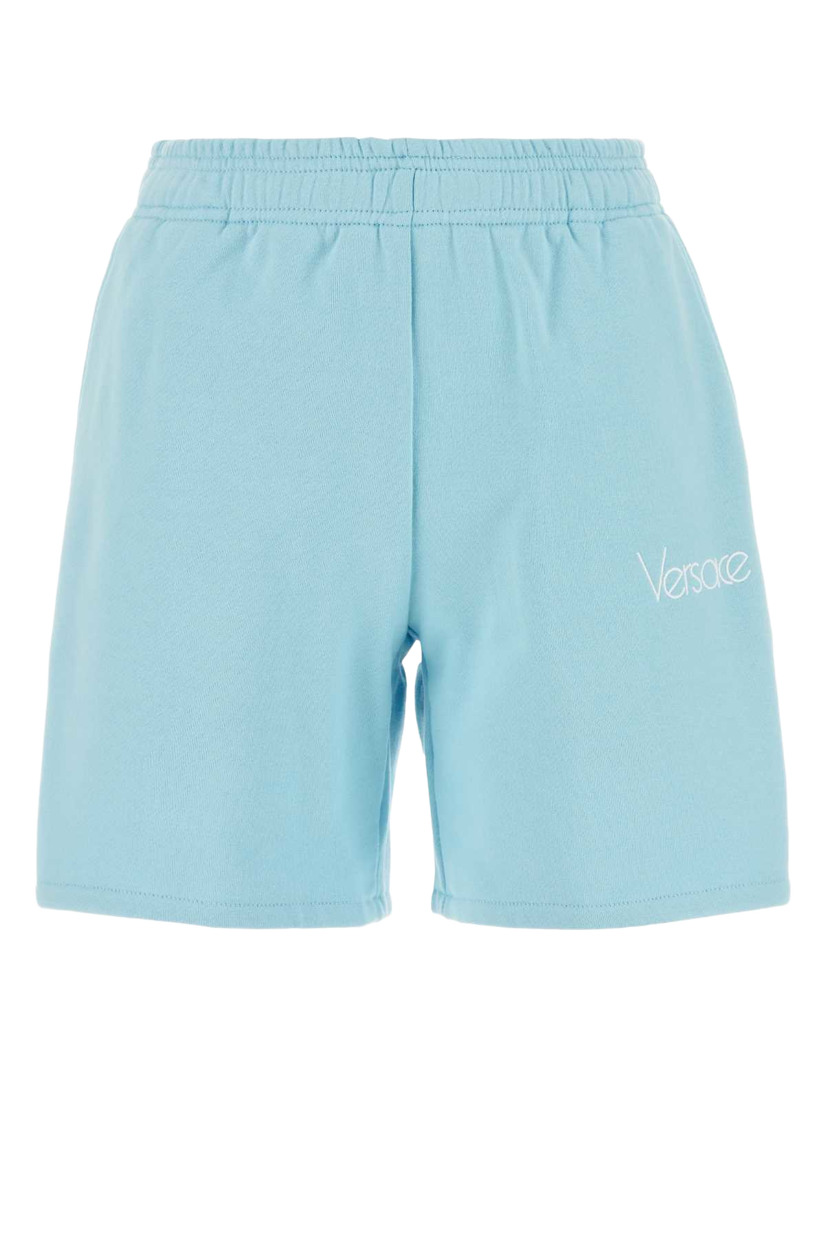 Light-Blue Cotton Shorts Palebluebianco Exterior