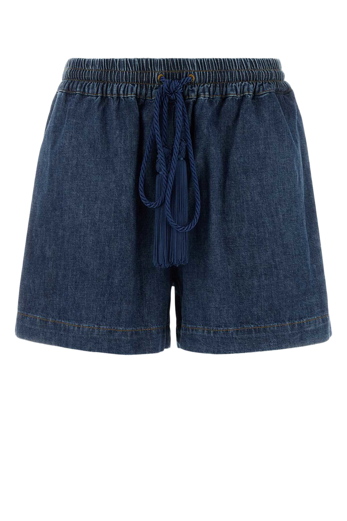 Denim Shorts Mediumbluedenim Cotton