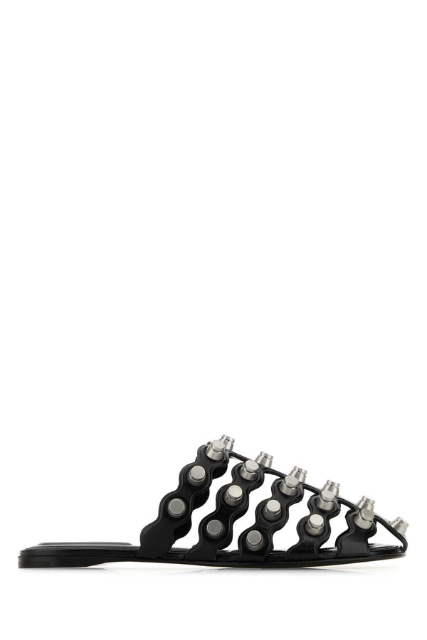 Alexander Wang Cage Exterior: 100% Leather slide in black