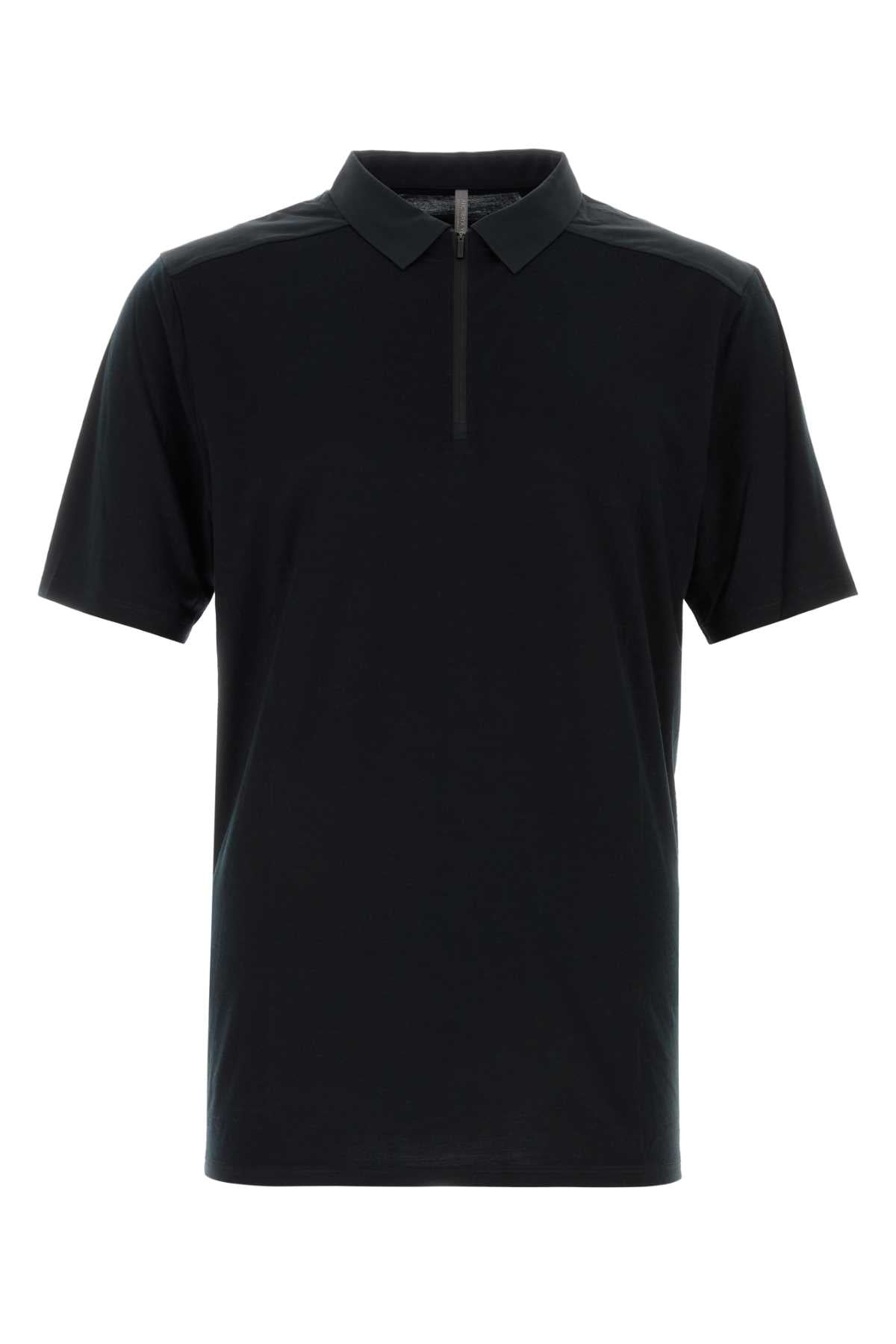 Black Exterior: Wool Nylon Polo