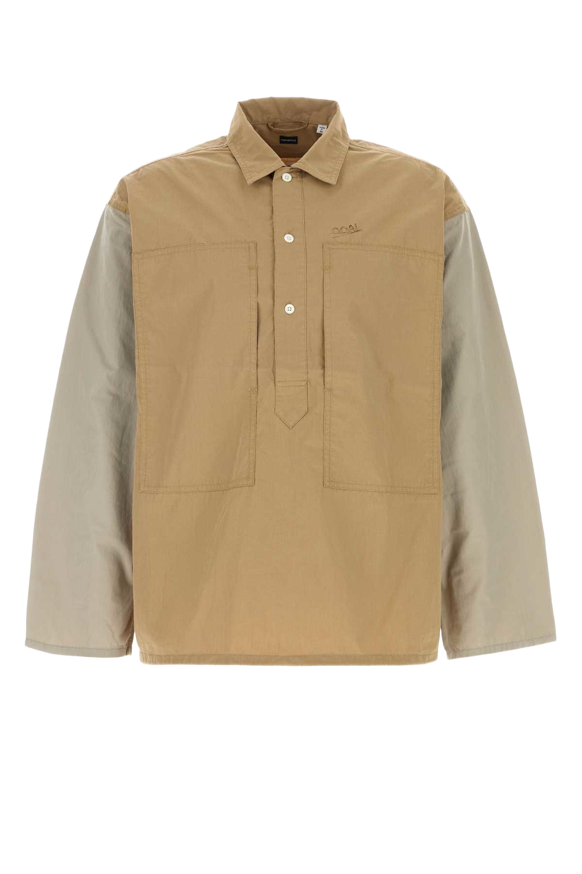 Biscuit Jersey Oversize Shirt Beige Exterior: Cotton Polyester Camicie