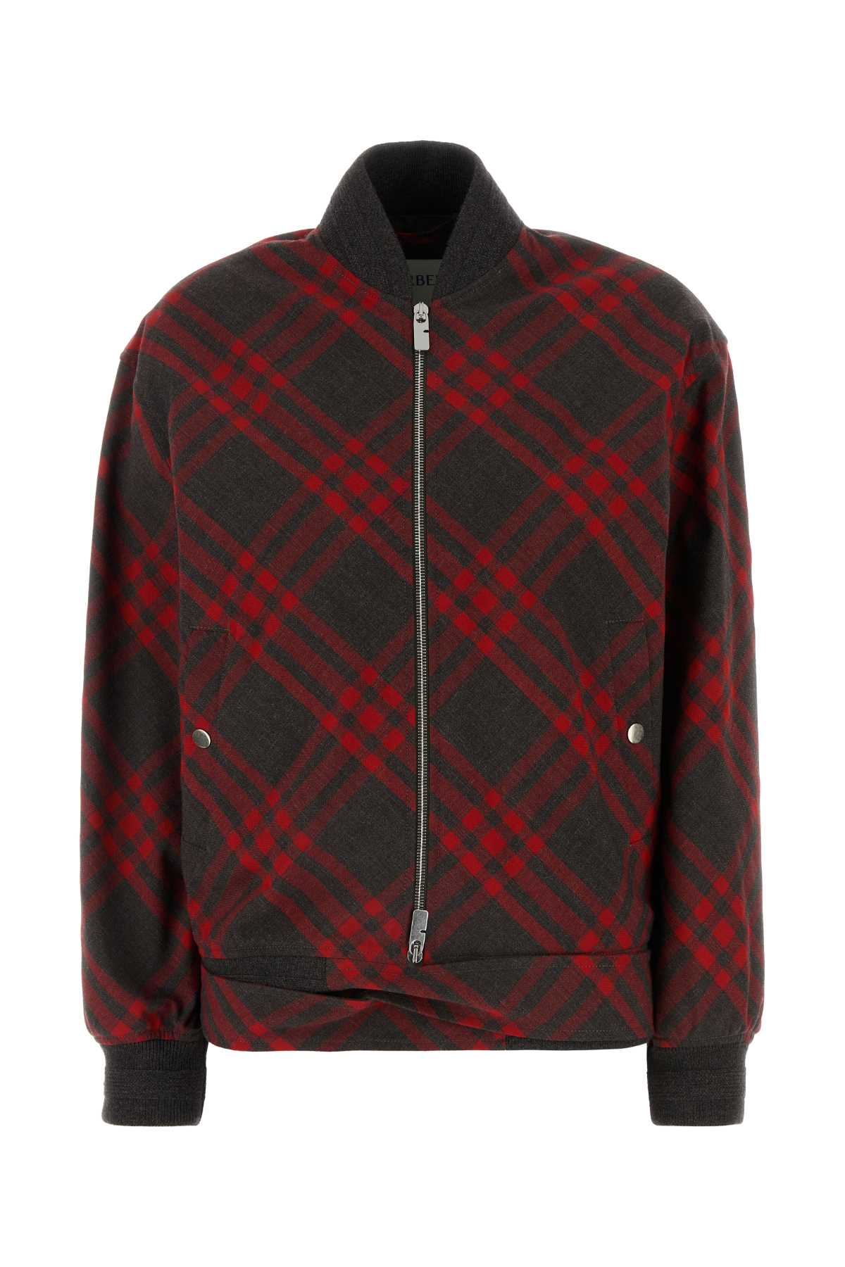 Embroidered Polyester Blend Bomber Jacket Lochipcheck Giubbini