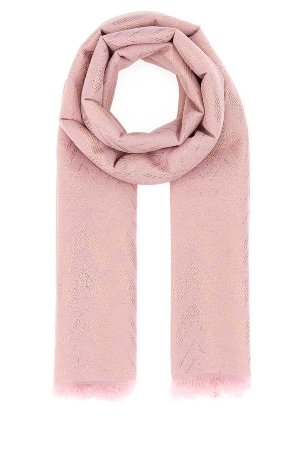 Missoni Lurex 35% Wool 35% Viscose 25% Nylon 5% Polyester scarf in pink