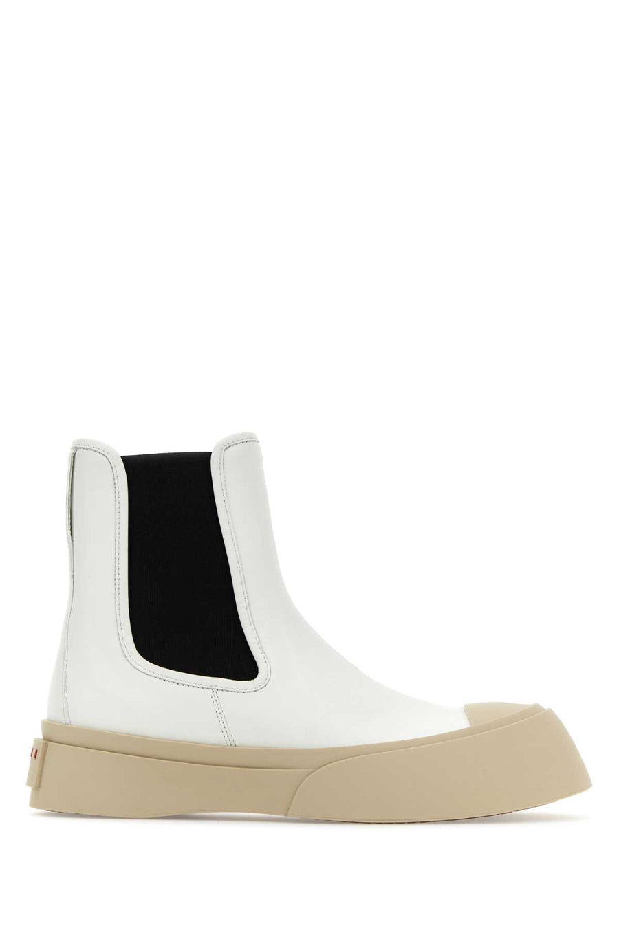 Marni Upper 100% Calf Leather chelsea boot in white