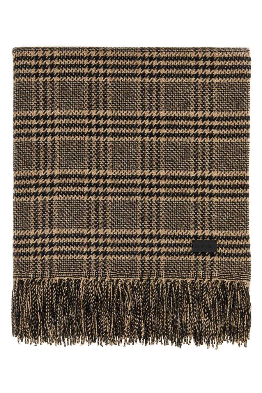 Saint Laurent Prince 51% Silk scarf in black