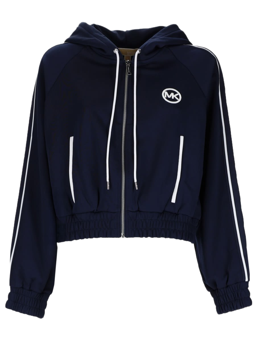 Sports Top With Logo Blue Recycled Polyester Tops